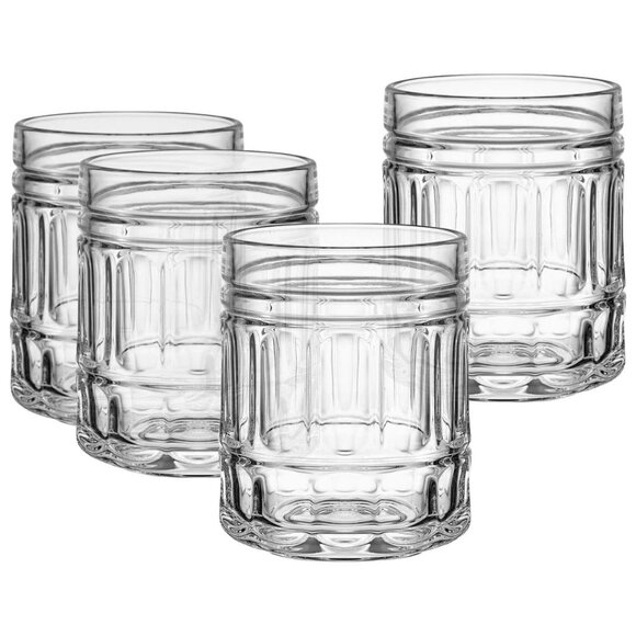 Mikasa Other - NEW,  MIKASA "Lawrence" Double Old Fashioned Whiskey Glasses, Set of 4, Clear
